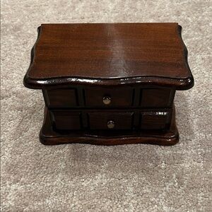 Wooden Jewelry Box with Drawers